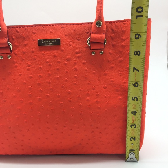NWT Kate Spade Wellesley Quinn Bag in Ostrich Flame - Picture 8 of 10
